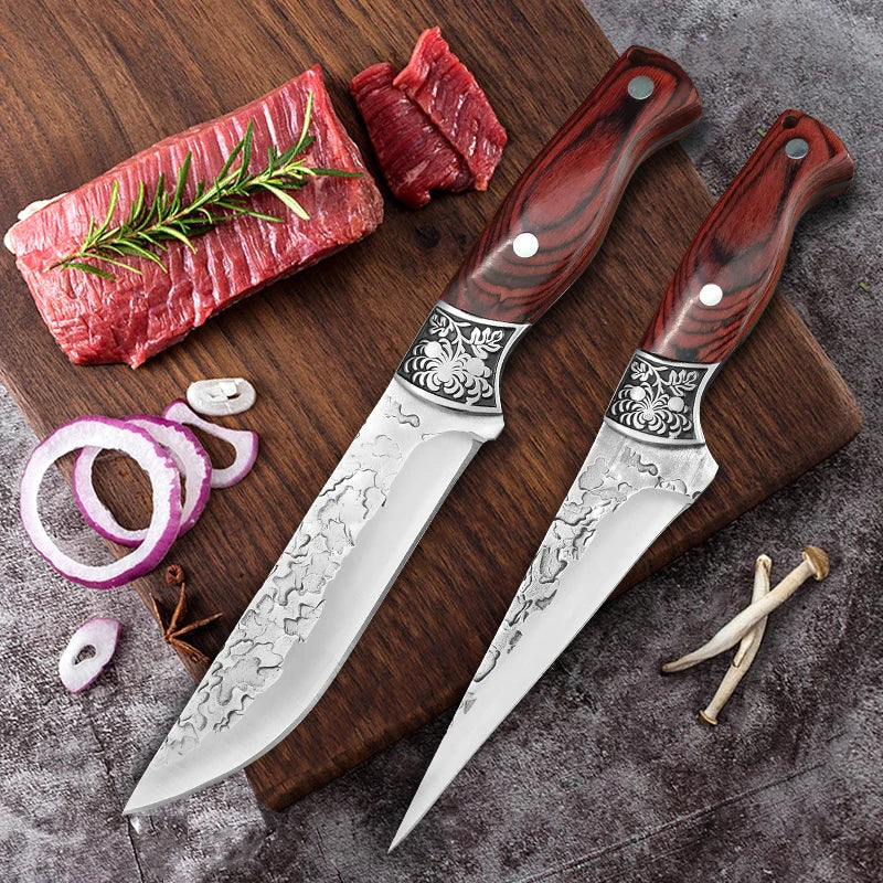 Compact chef knife designed for boning, trimming, and paring