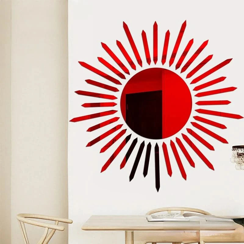 Boho style mirror wall decal