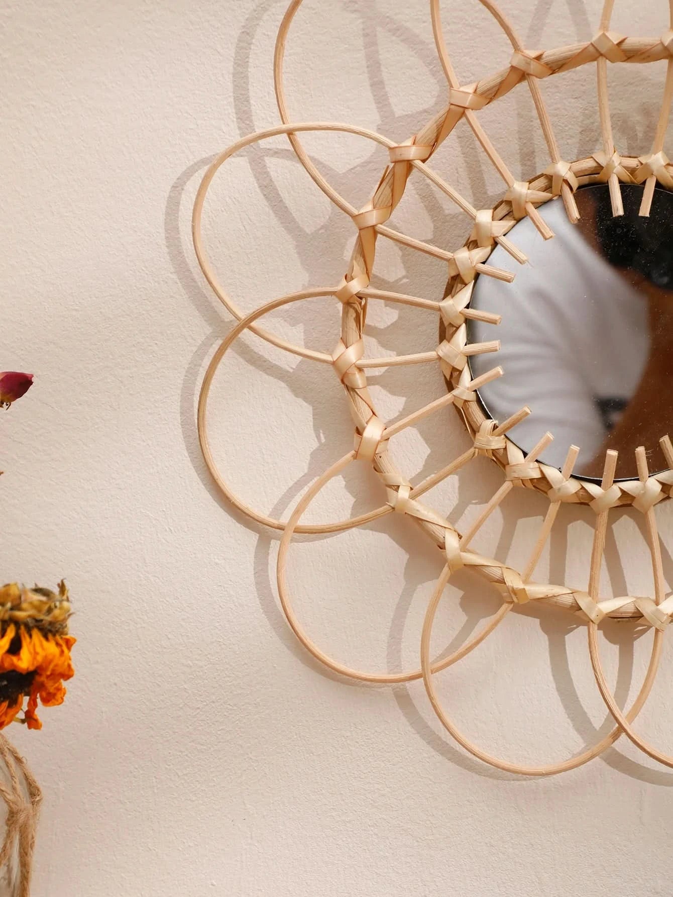 Rustic wall mirror for bedroom décor

