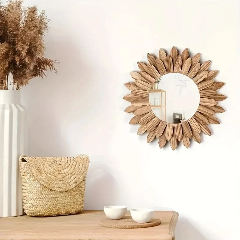 Boho wall mirror for bedroom décor