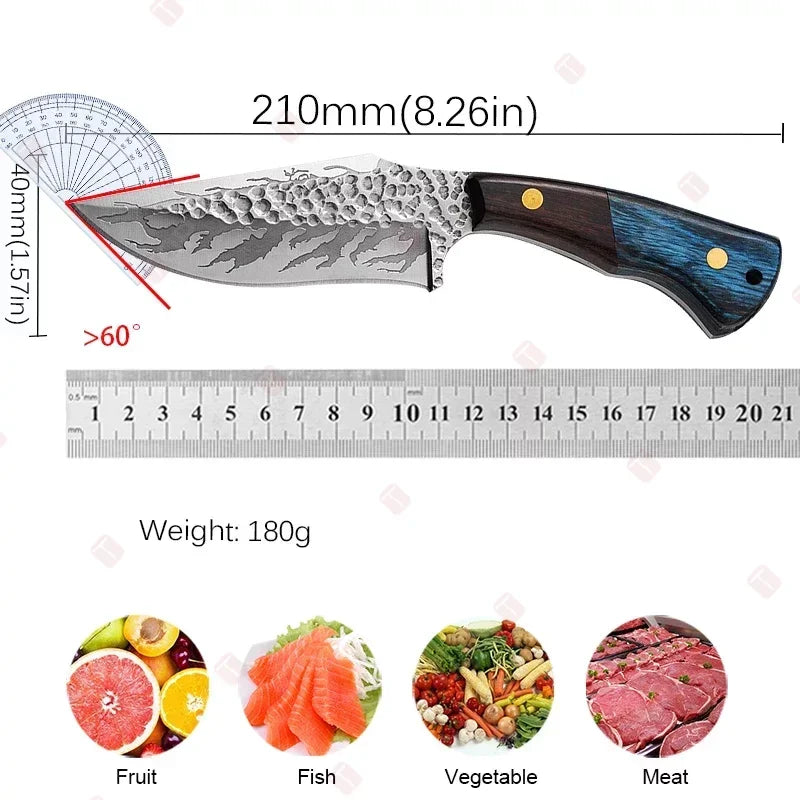 Durable stainless steel cleaver ideal for professional chefs