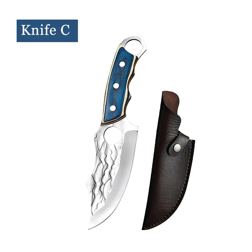 Elegant hammered blade for clean, powerful cuts