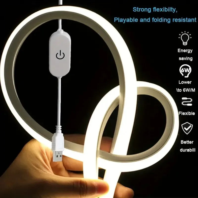 USB LED neon strip light with silicone design

