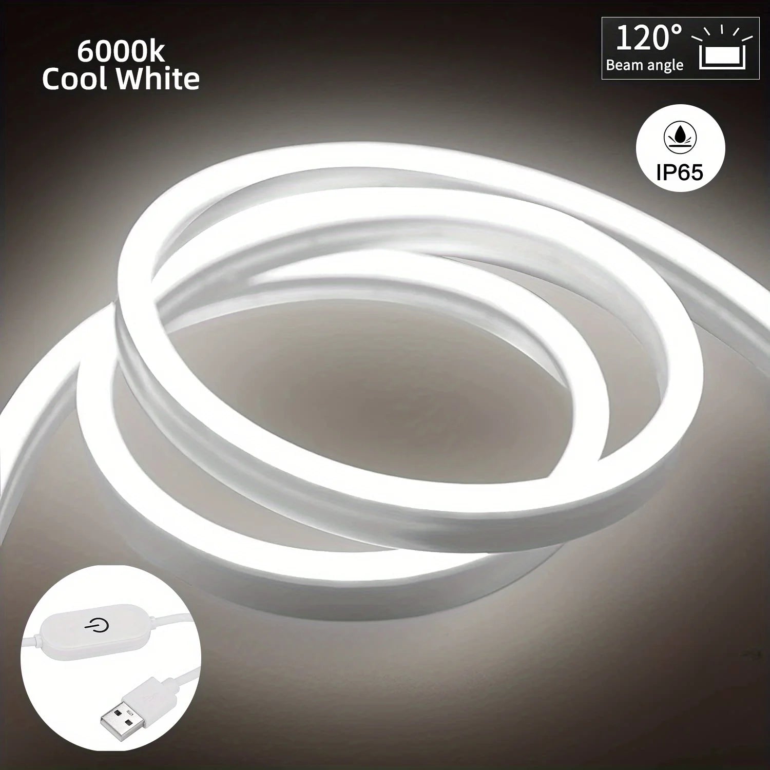 Modern LED neon light with dimmable settings