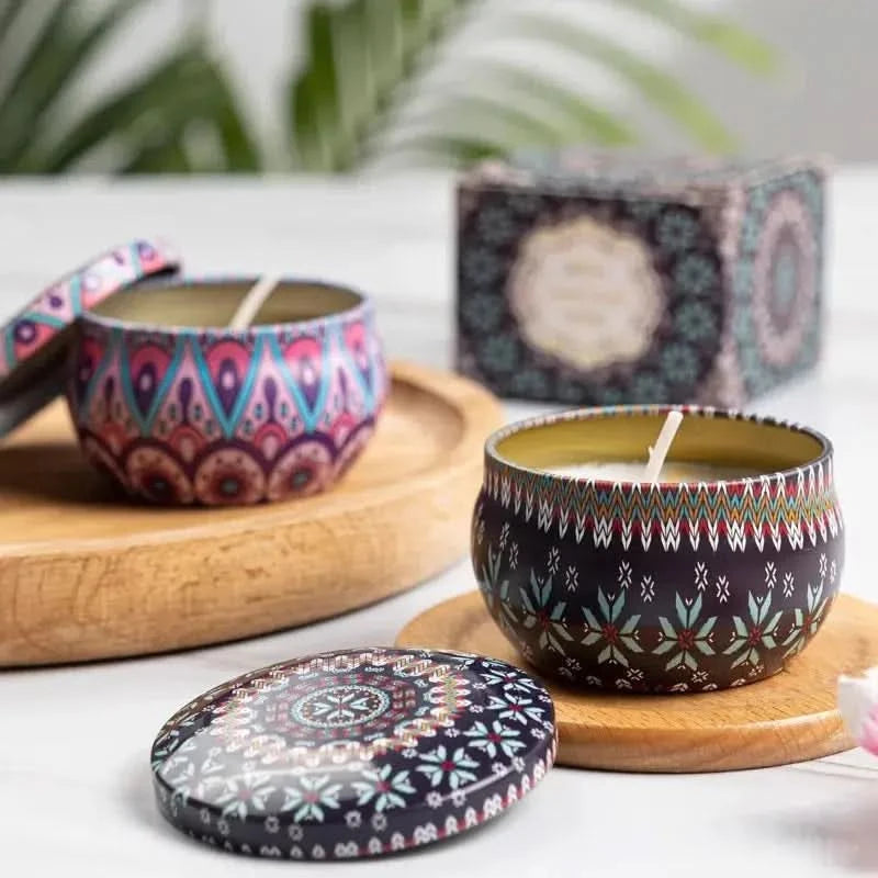 vintage scented candles Set – Floral Fragrance Jar Candles for Gifts & Home Décor (1/4PCS) arthaya
