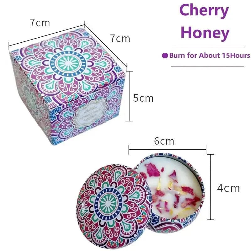 vintage scented candles Set – Floral Fragrance Jar Candles for Gifts & Home Décor (1/4PCS) arthaya