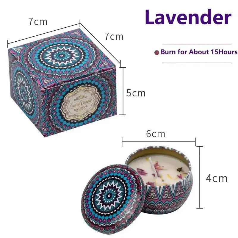 vintage scented candles Set – Floral Fragrance Jar Candles for Gifts & Home Décor (1/4PCS) arthaya