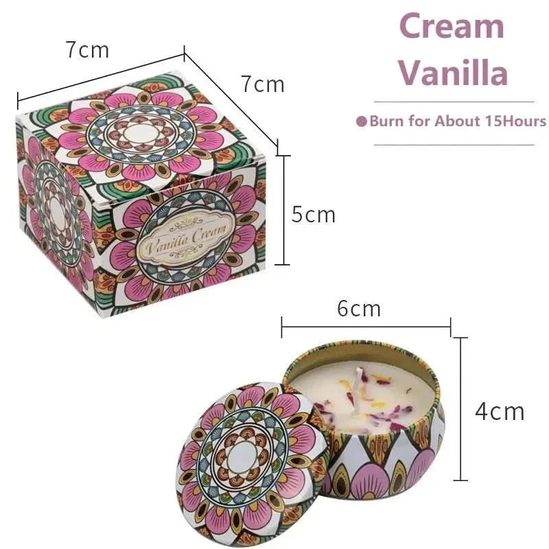 vintage scented candles Set – Floral Fragrance Jar Candles for Gifts & Home Décor (1/4PCS) arthaya