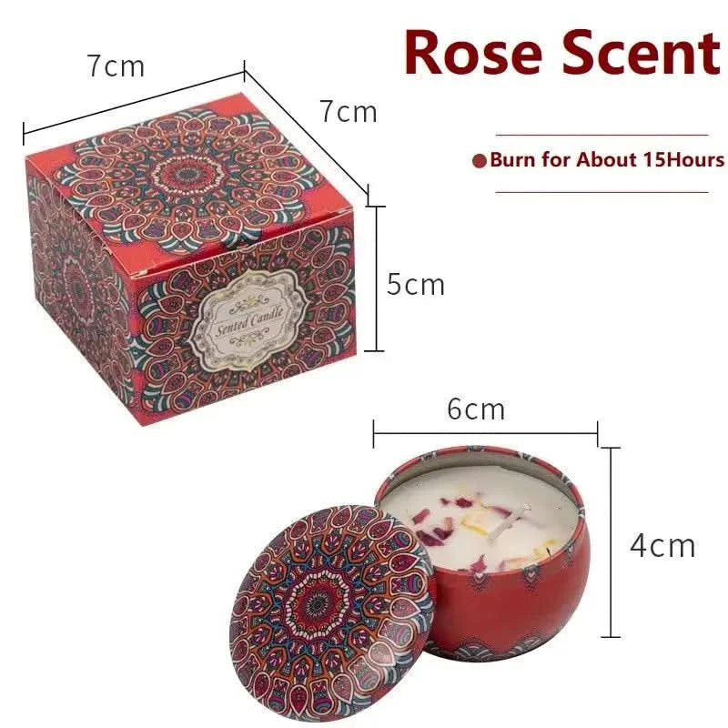 vintage scented candles Set – Floral Fragrance Jar Candles for Gifts & Home Décor (1/4PCS) arthaya
