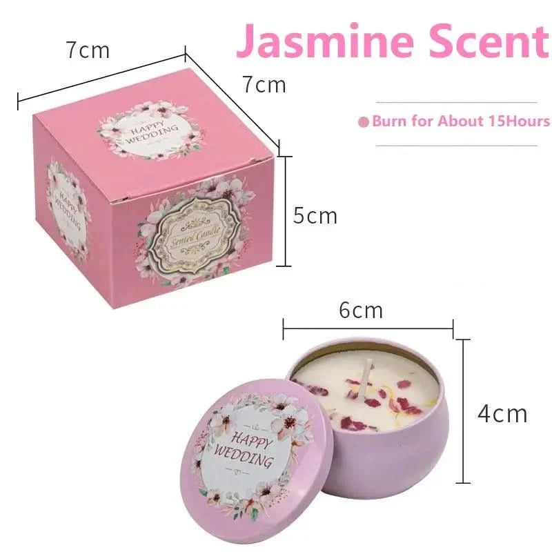 vintage scented candles Set – Floral Fragrance Jar Candles for Gifts & Home Décor (1/4PCS) arthaya