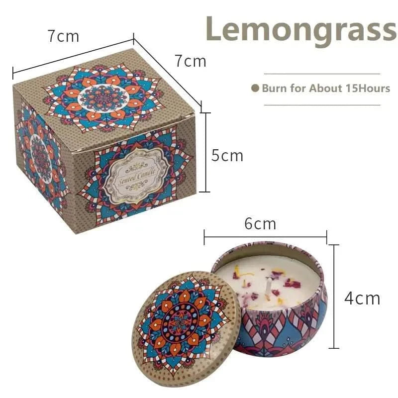 vintage scented candles Set – Floral Fragrance Jar Candles for Gifts & Home Décor (1/4PCS) arthaya