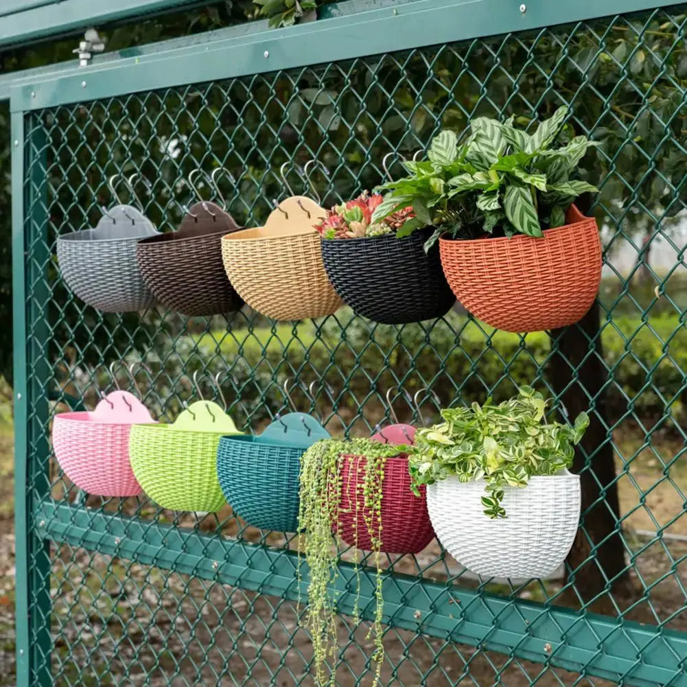 Lightweight plastic basket for flowers and herbs

