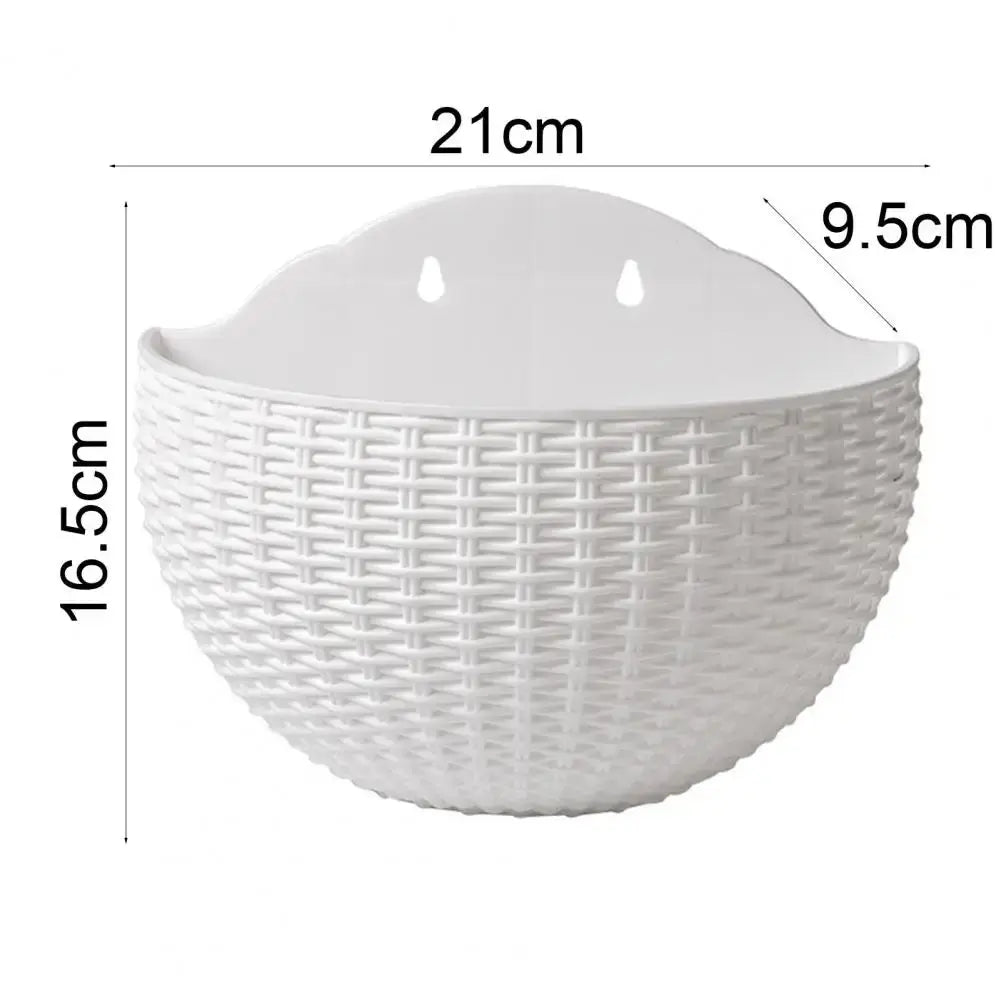 Decorative wall-mounted flower basket for plants