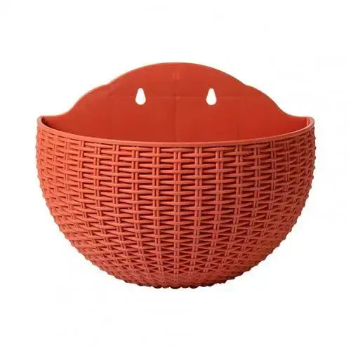 Outdoor plastic flower basket for fences